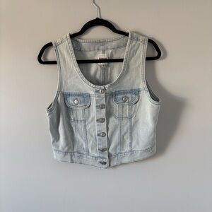 Kensie Light Blue Denim Vest